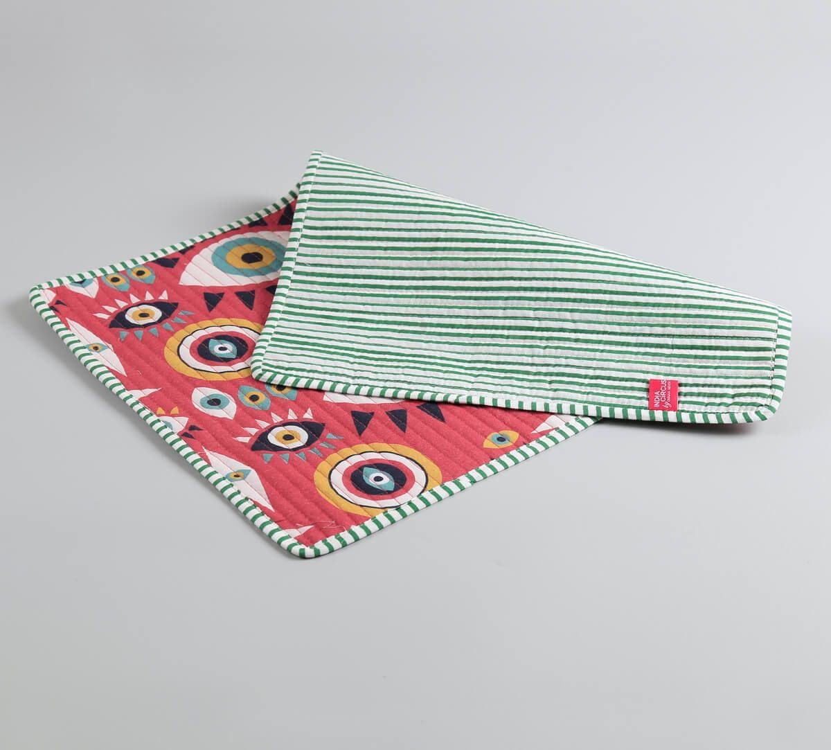 India Circus by Krsnaa Mehta Malocchio Stare Quilted Table Mats Set of 6