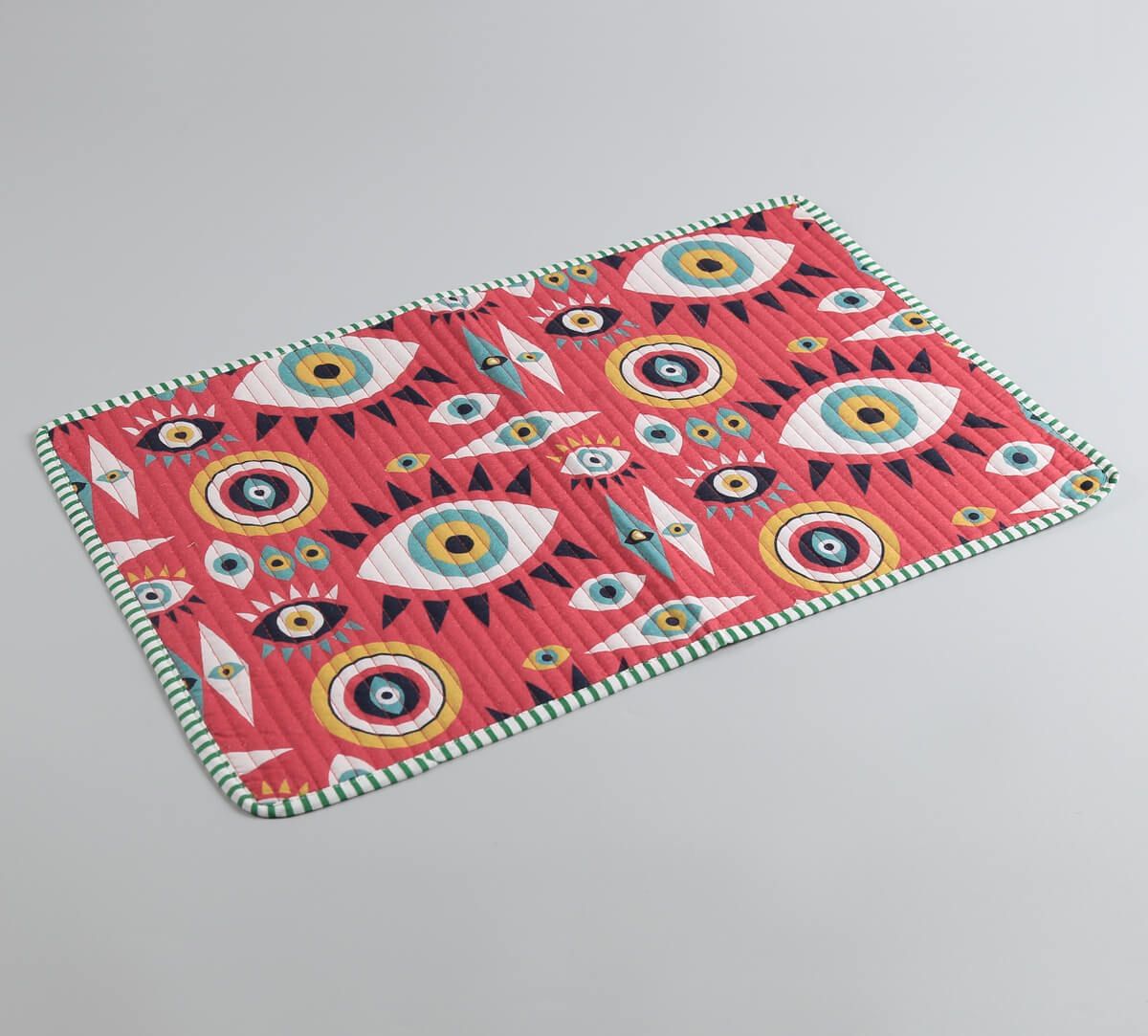 India Circus by Krsnaa Mehta Malocchio Stare Quilted Table Mats Set of 6
