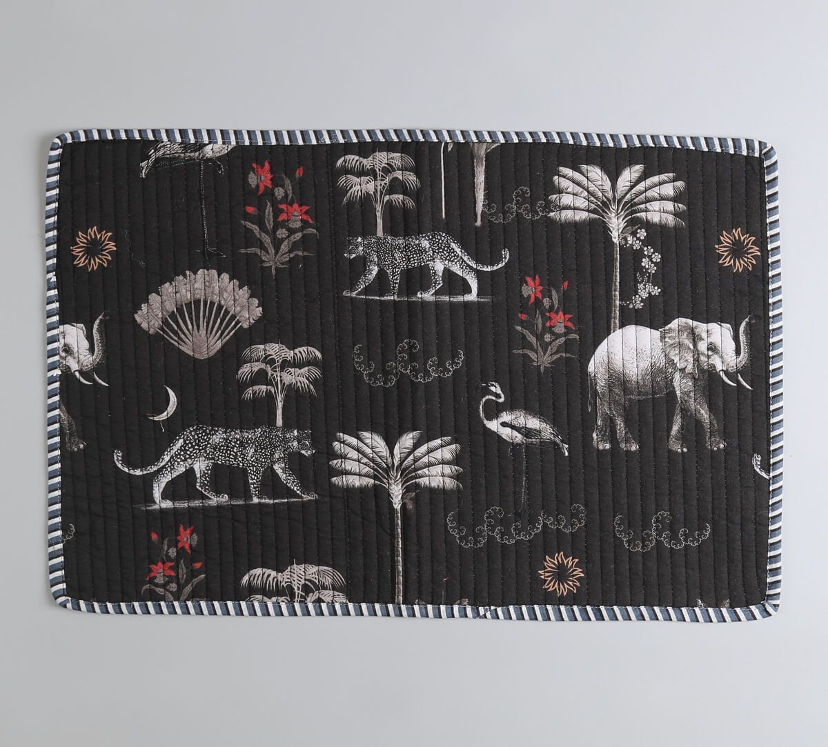 India Circus by Krsnaa Mehta Animalia Creations Quilted Table Mats Set of 6