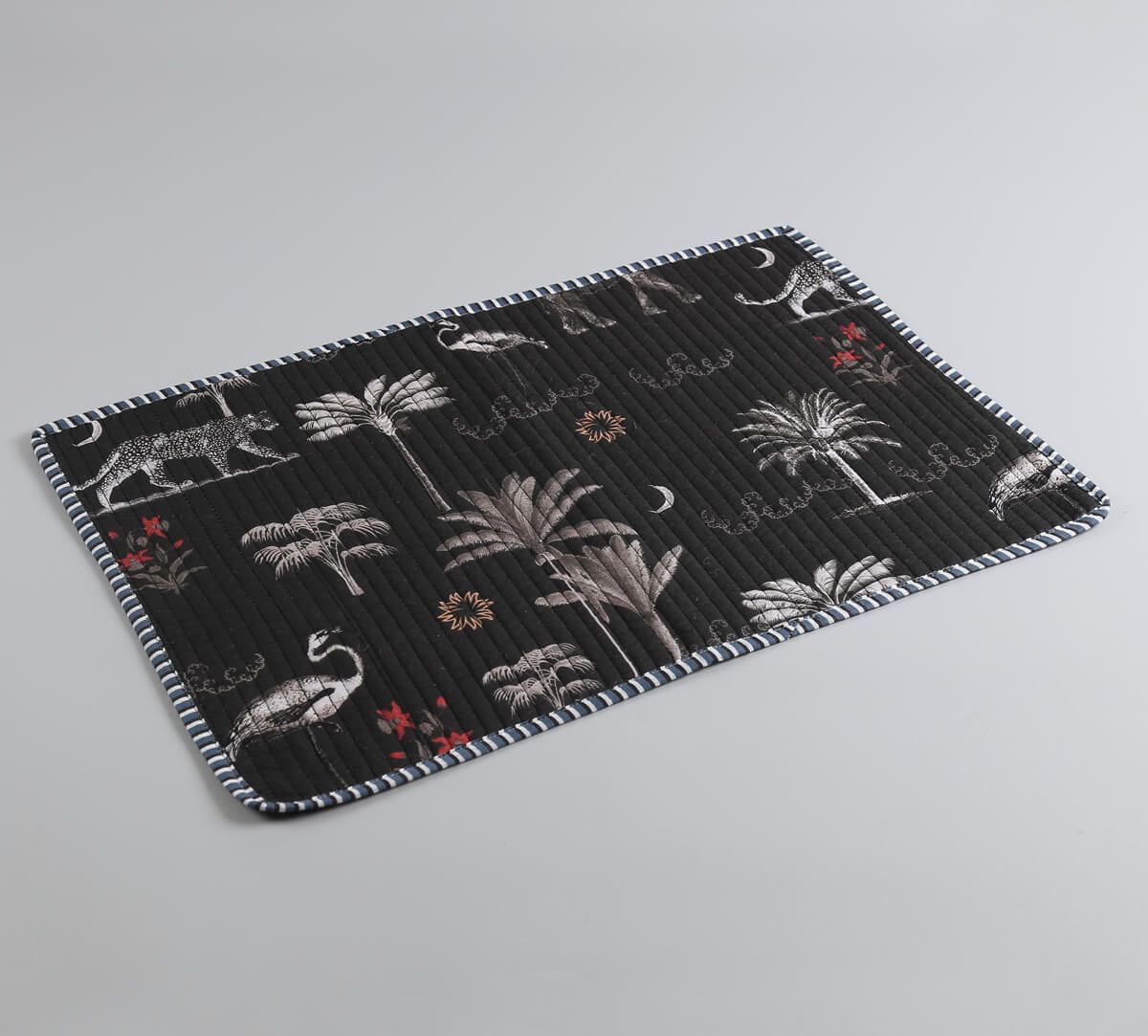 India Circus by Krsnaa Mehta Animalia Creations Quilted Table Mats Set of 6
