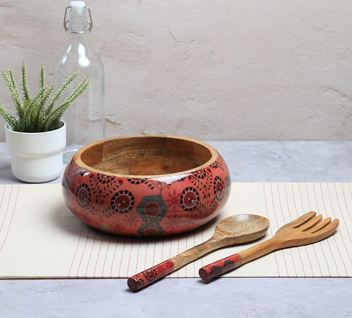 India Circus by Krsnaa Mehta Raceme Rosettes Big Salad Bowl Set