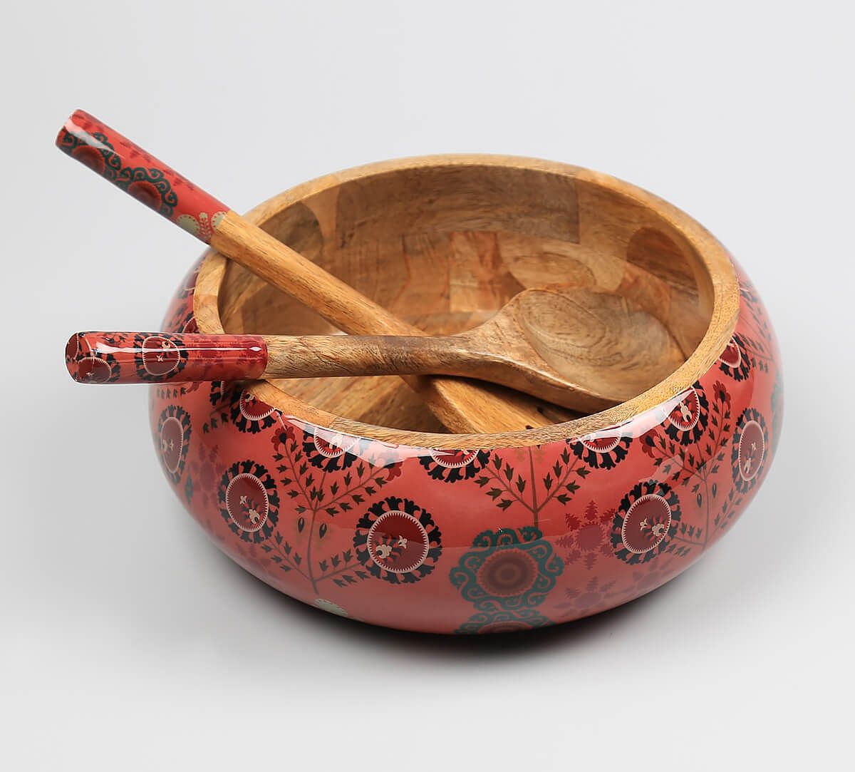 India Circus by Krsnaa Mehta Raceme Rosettes Big Salad Bowl Set