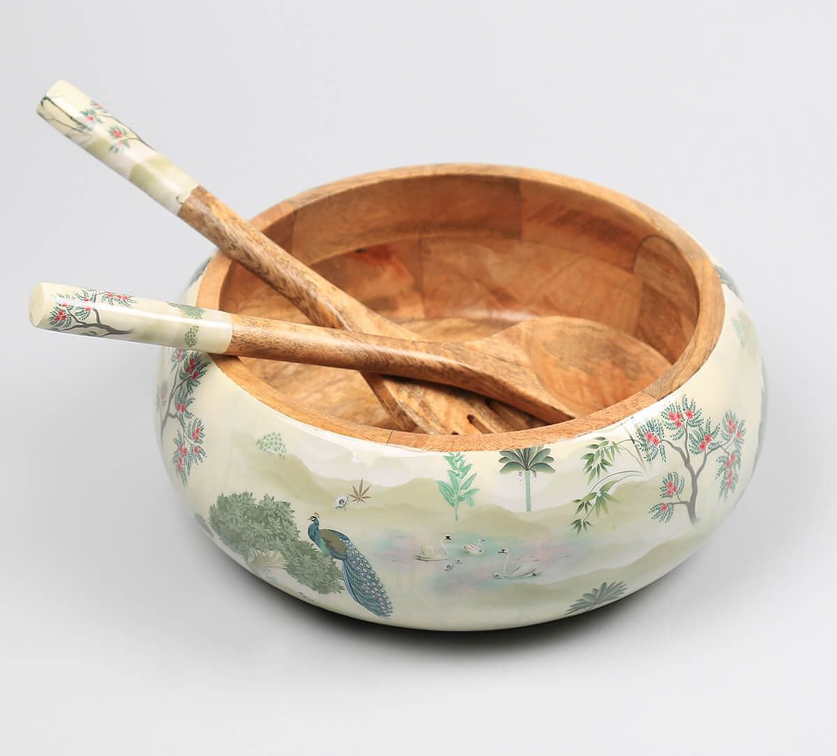 India Circus by Krsnaa Mehta Bird Oasis Big Salad Bowl Set