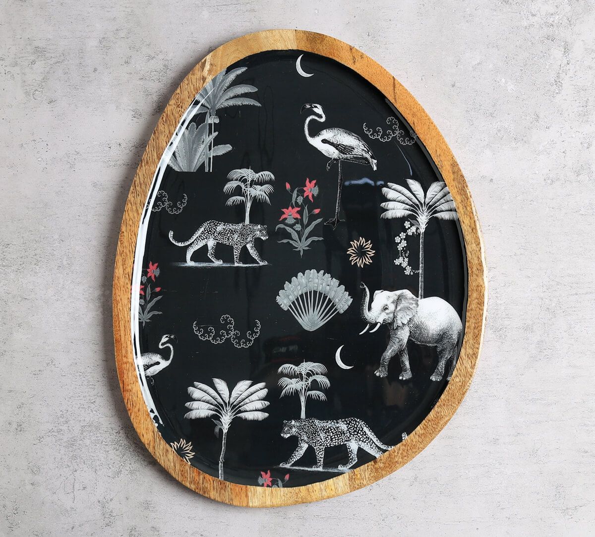 India Circus by Krsnaa Mehta Animalia Creations Oval Platter with Dip Bowl