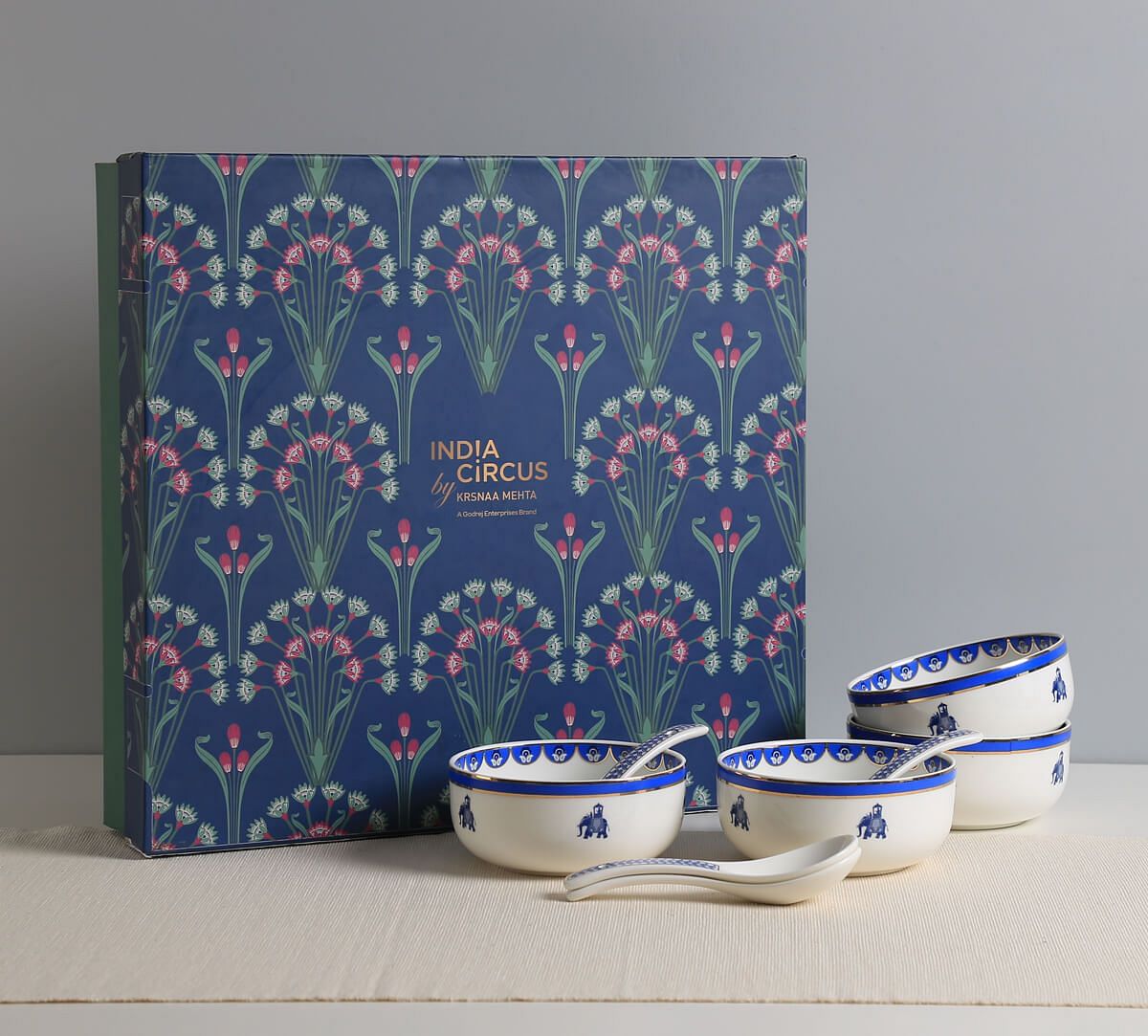 India Circus by Krsnaa Mehta Oceanic Opulence Soup Bowl Set