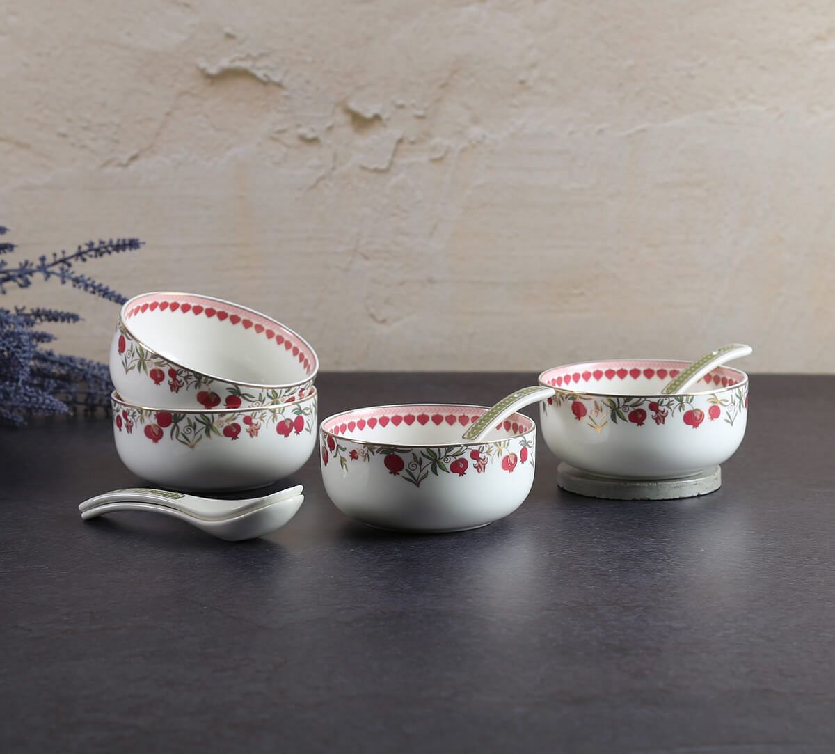 India Circus by Krsnaa Mehta Anaar Kusuma Soup Bowl Set