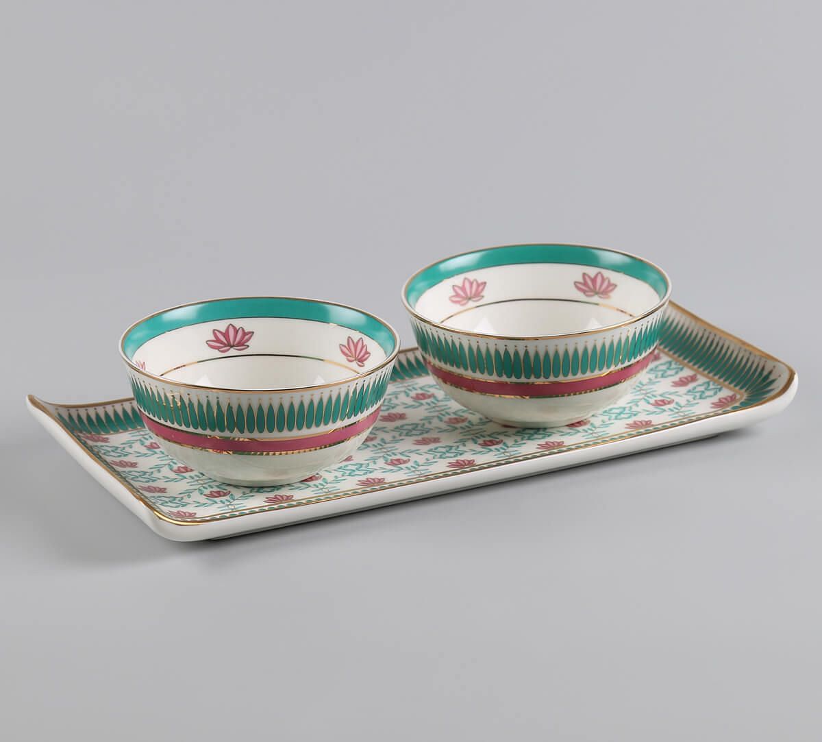 India Circus by Krsnaa Mehta Emerald Blossom Snack Set