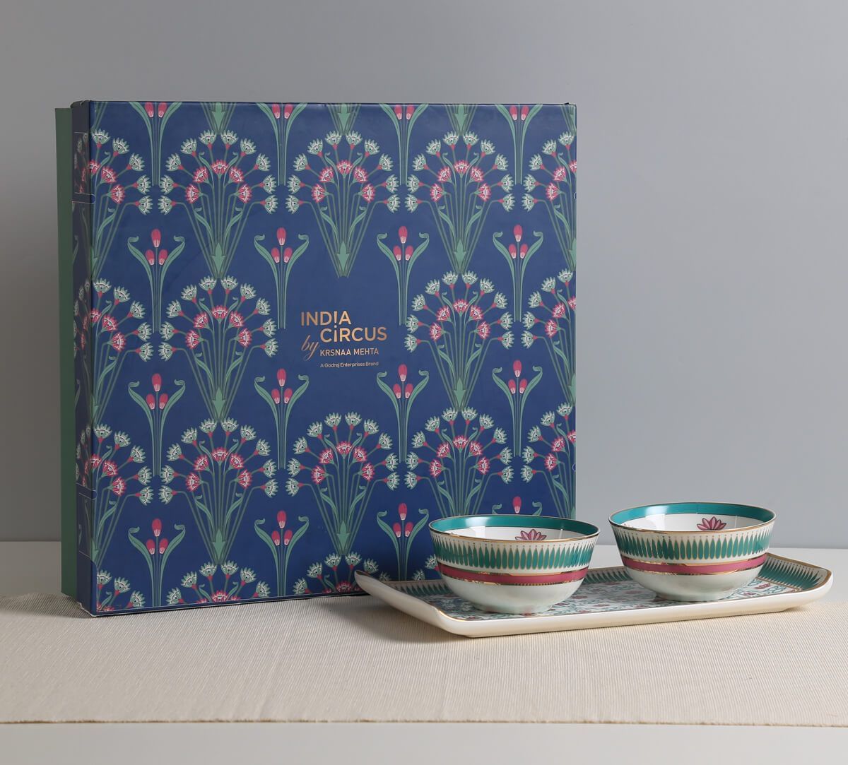India Circus by Krsnaa Mehta Emerald Blossom Snack Set