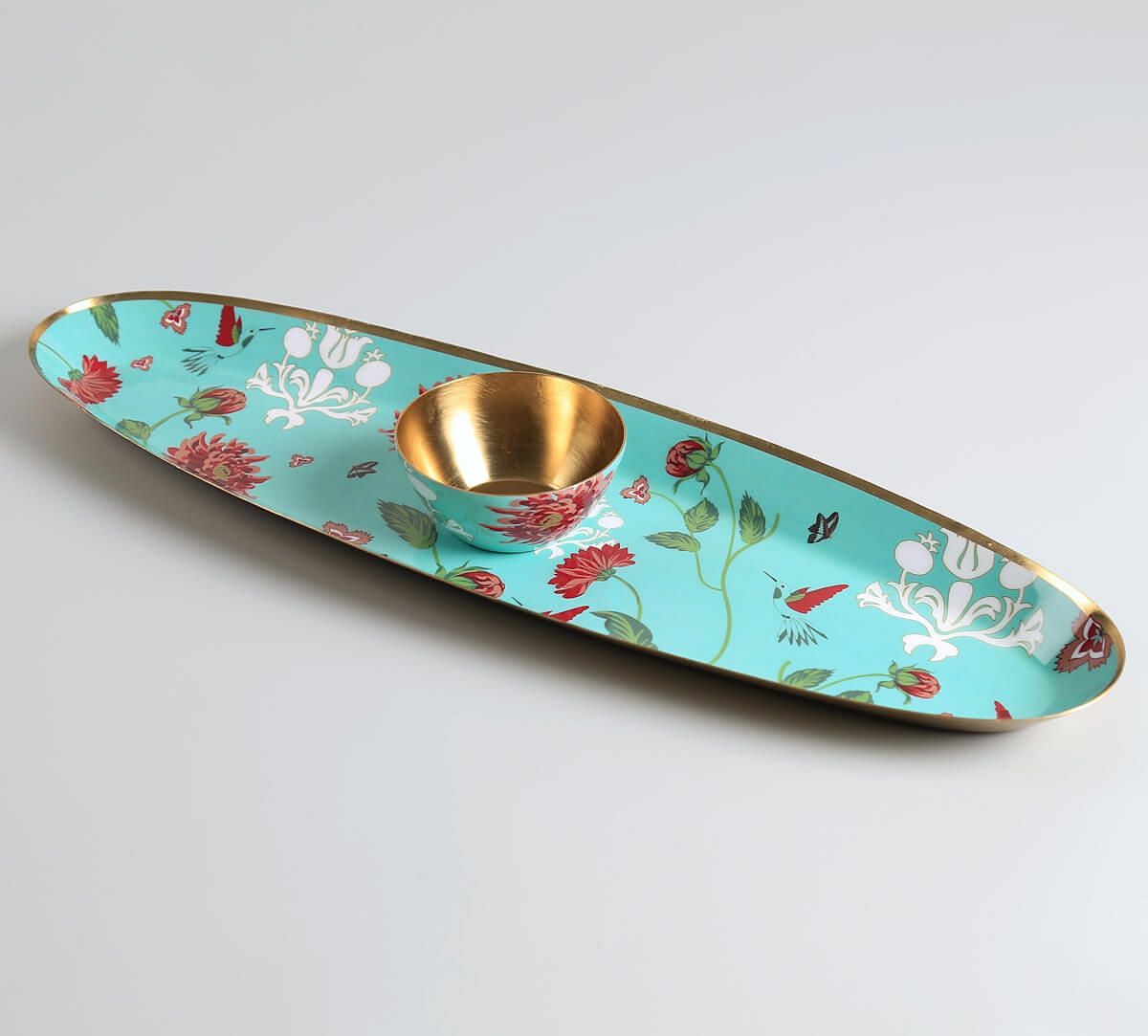 India Circus by Krsnaa Mehta Zinnian Jazz Platter with Dip Bowl