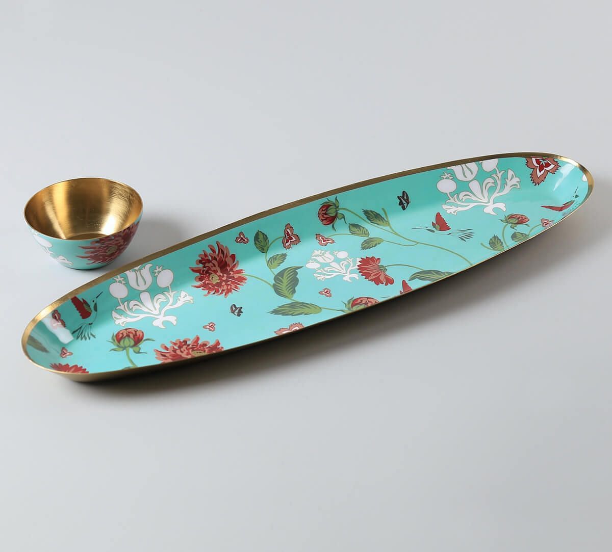 India Circus by Krsnaa Mehta Zinnian Jazz Platter with Dip Bowl