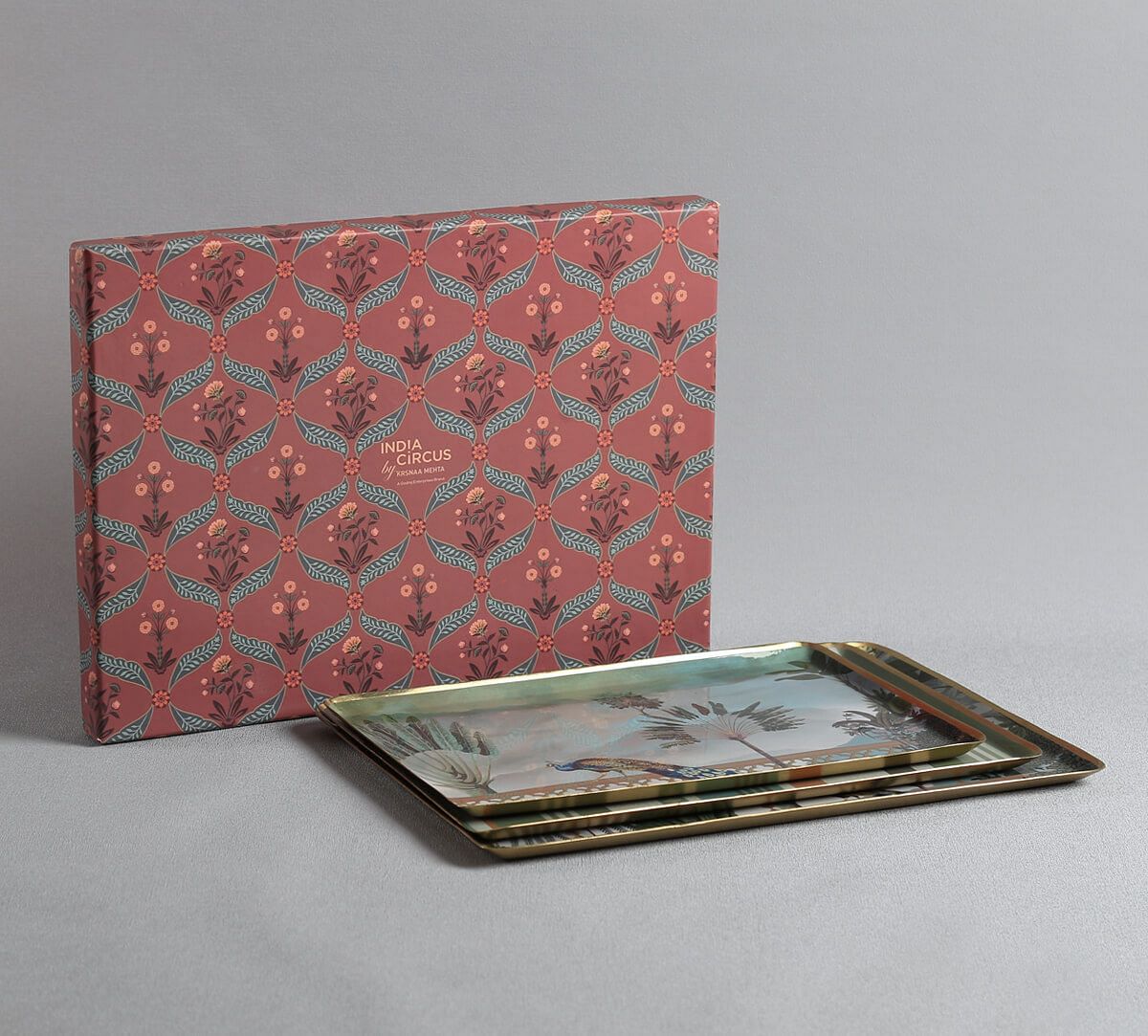 India Circus by Krsnaa Mehta Rising Vistas Rectangle Tray Set