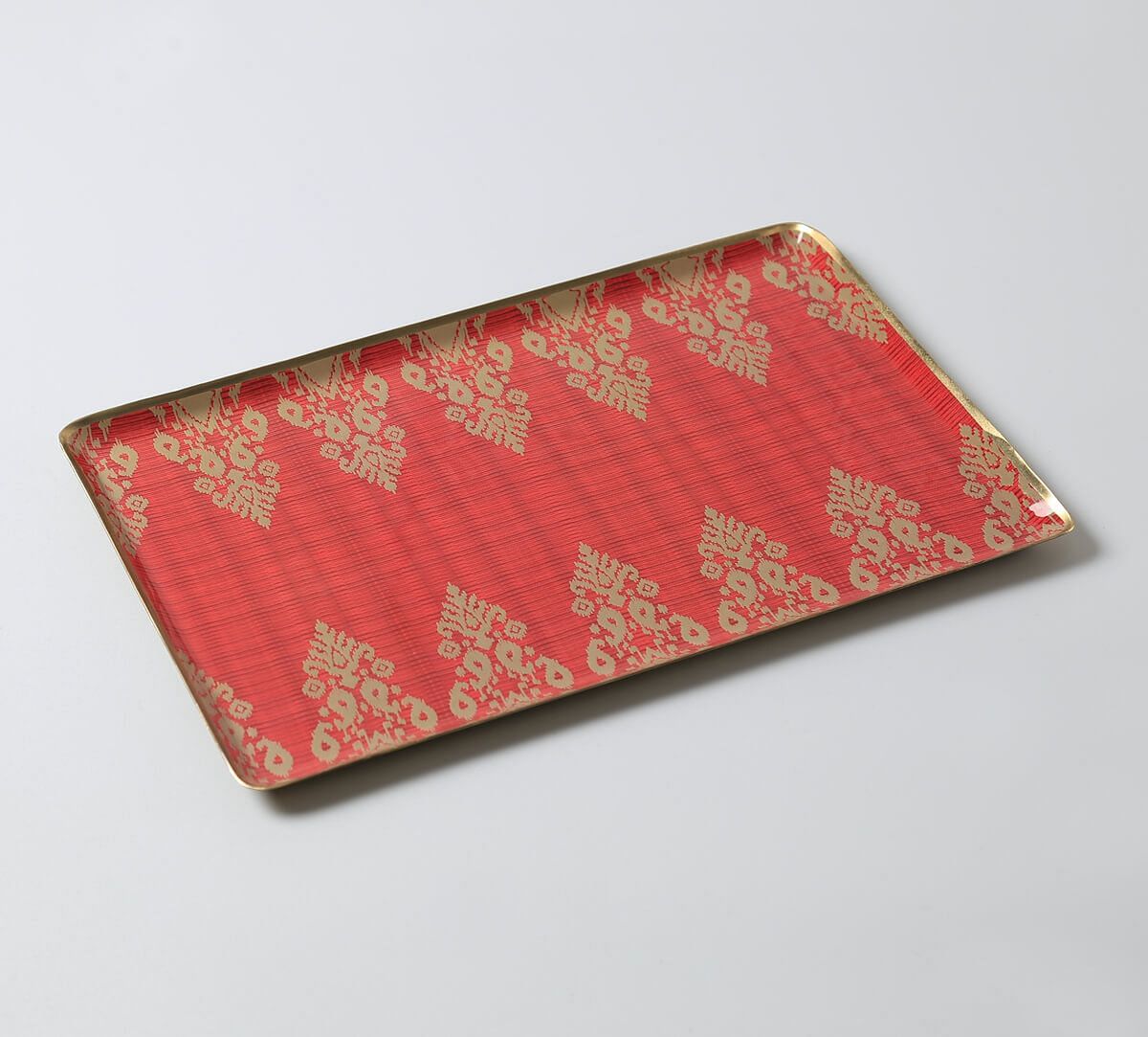 India Circus by Krsnaa Mehta Kilim Kalamkari Rectangle Tray Set