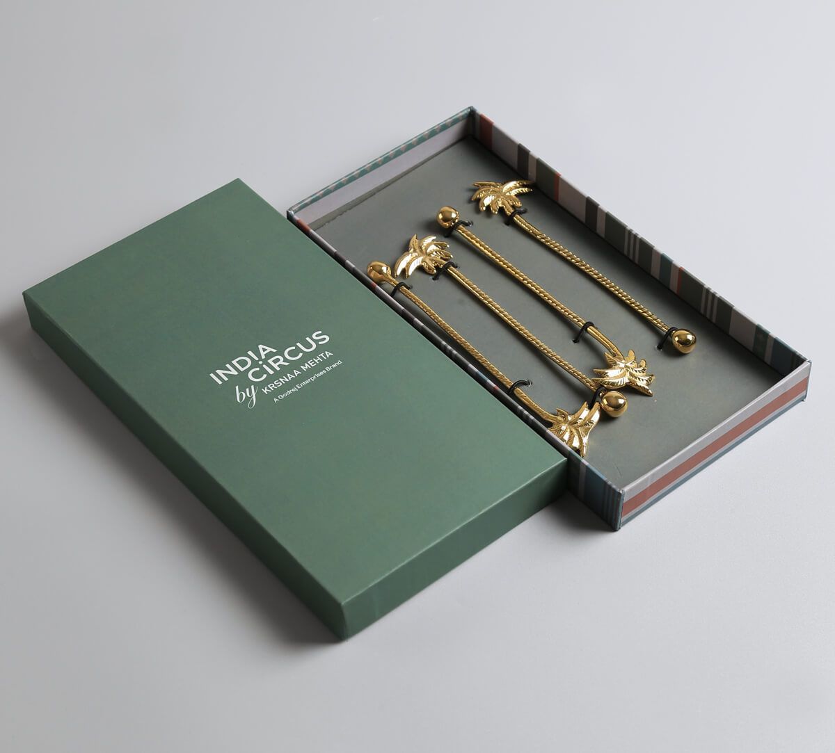 India Circus by Krsnaa Mehta Palm Trees Stirrer Set