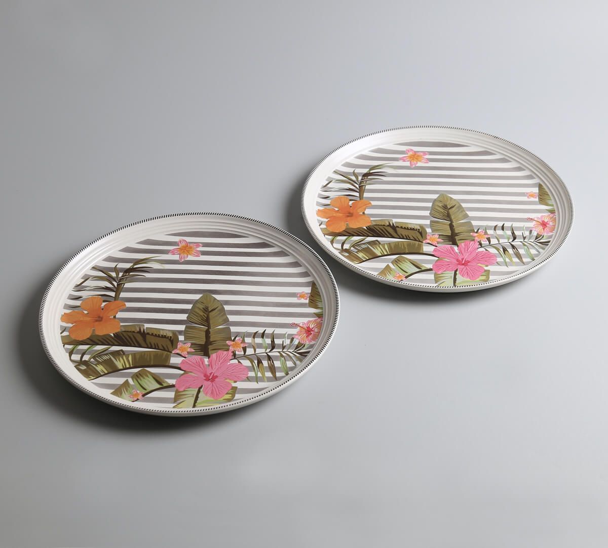 India Circus by Krsnaa Mehta Plumerias Plume Dinner Plate Set of 2
