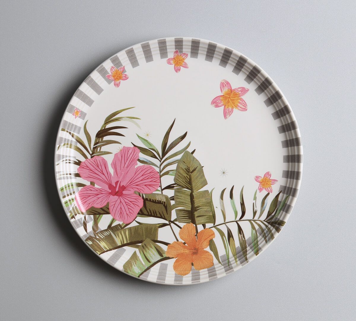 India Circus by Krsnaa Mehta Plumerias Plume Quarter Plates Set of 2