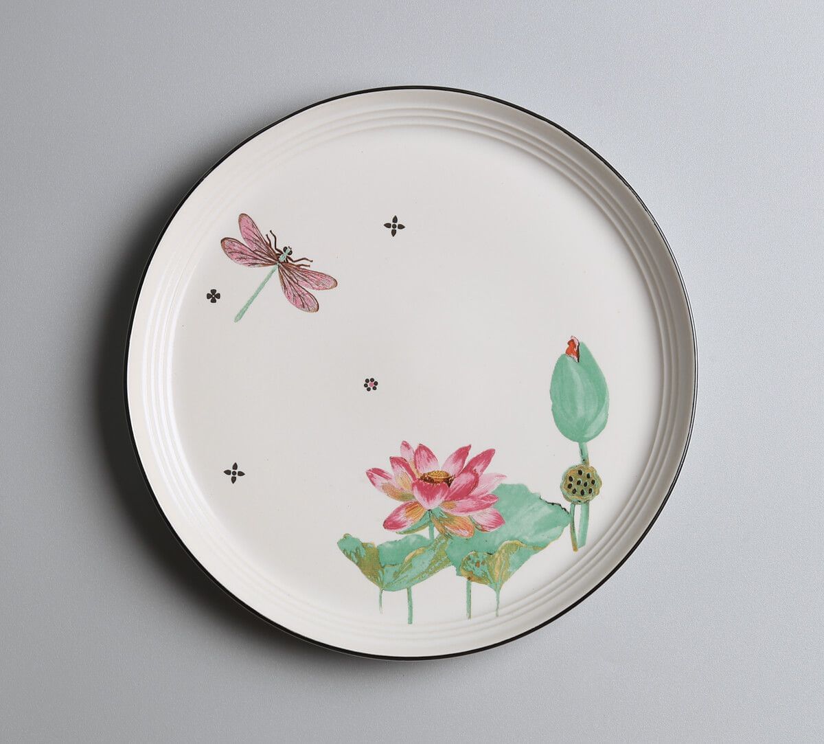 India Circus by Krsnaa Mehta Lotus Pond Quarter Plates Set of 2