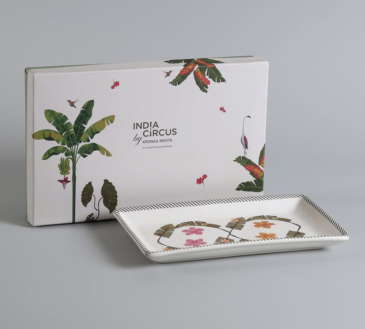 India Circus by Krsnaa Mehta Plumerias Plume Platter