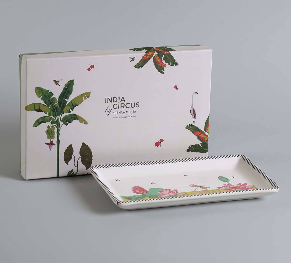 India Circus by Krsnaa Mehta Lotus Pond Platter