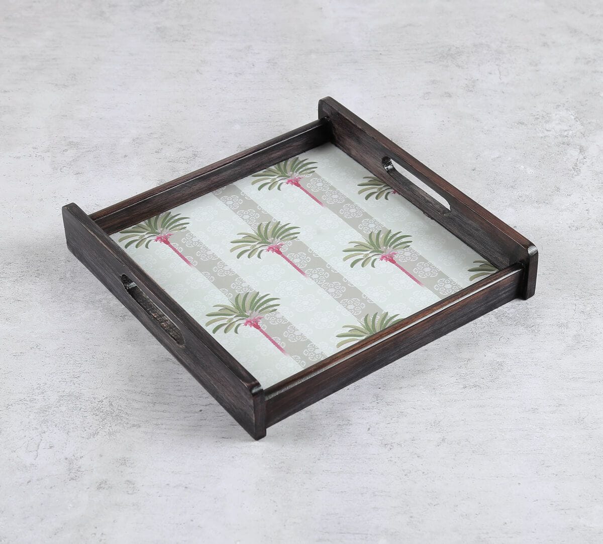 India Circus by Krsnaa Mehta Palms of Chanderi Trays Set of 3