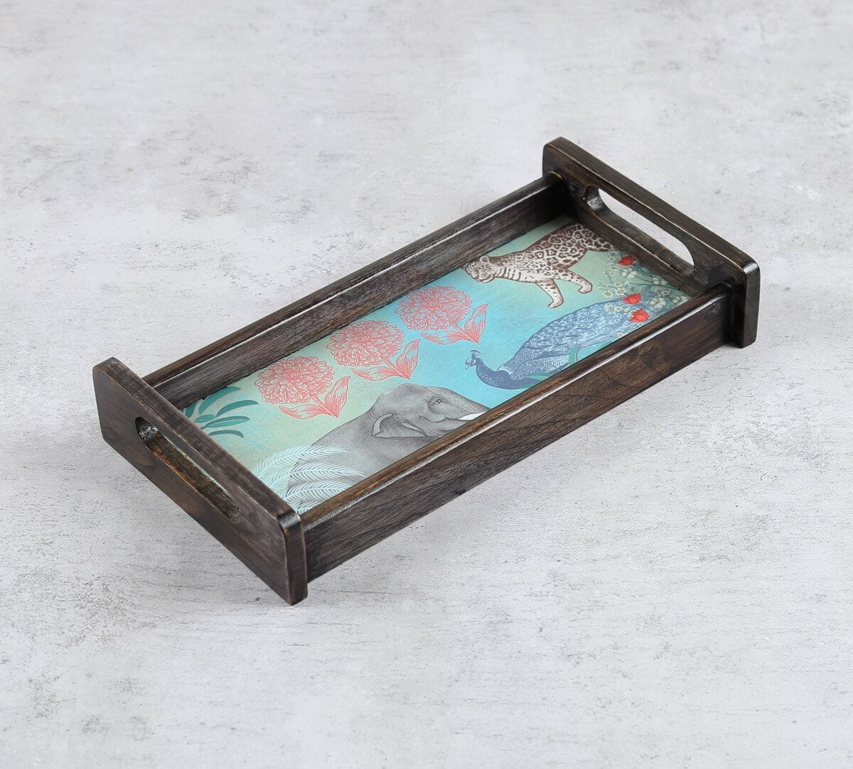 India Circus by Krsnaa Mehta Wildlife Safari Nested Trays Set of 3