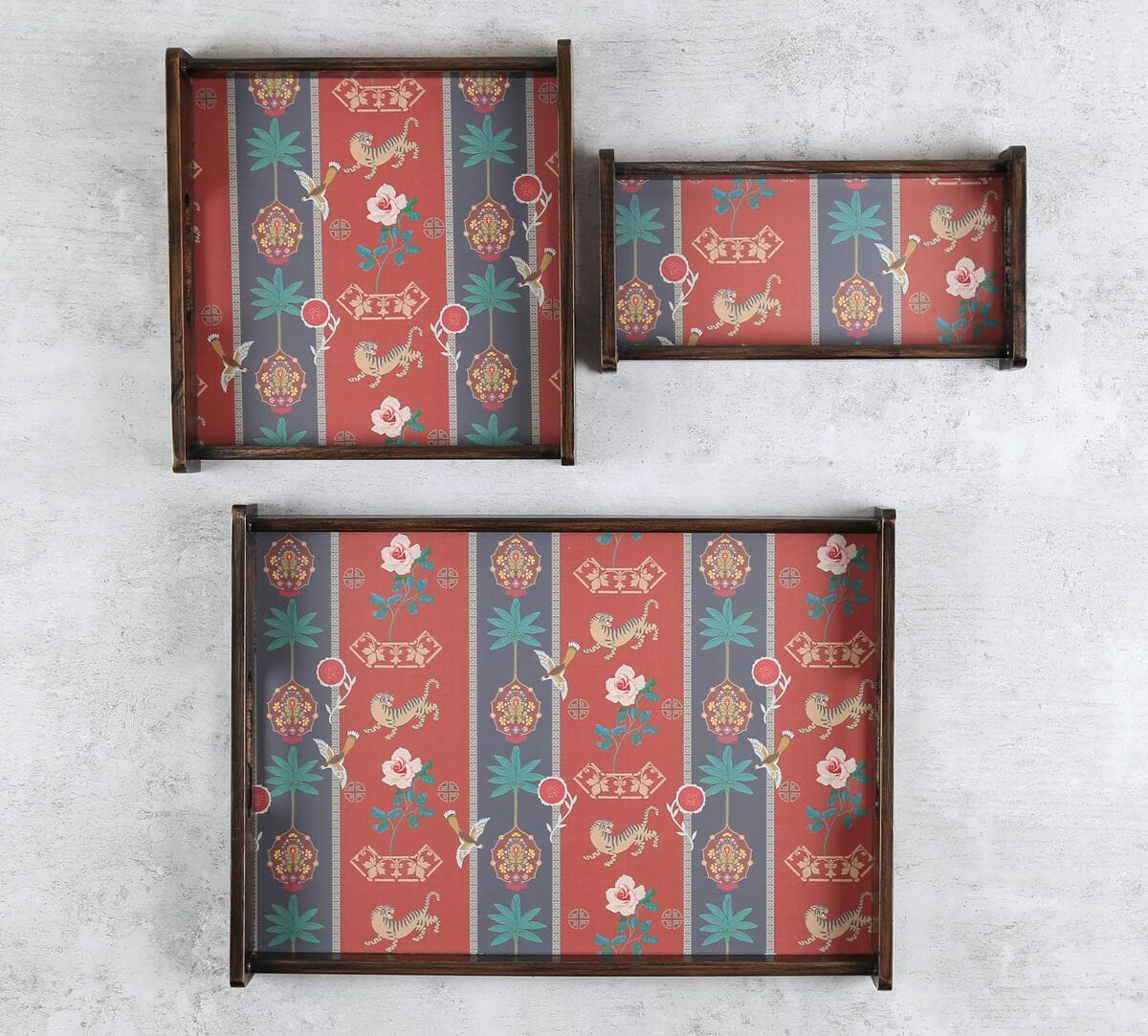 India Circus by Krsnaa Mehta Playful Paradise Trays Set of 3