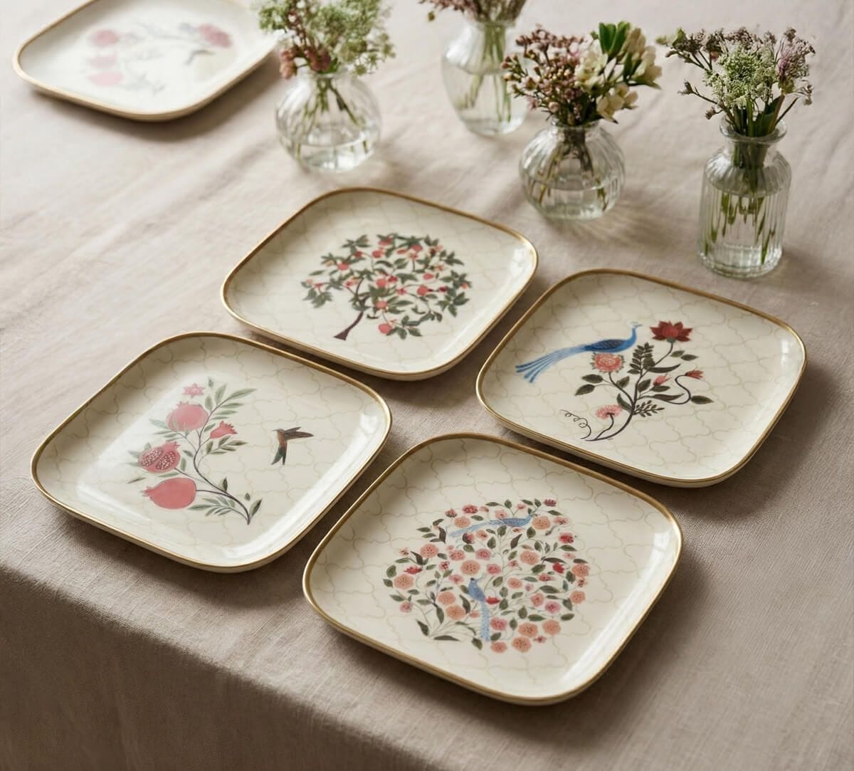 India Circus by Krsnaa Mehta Pome Serenade Square Platter Set