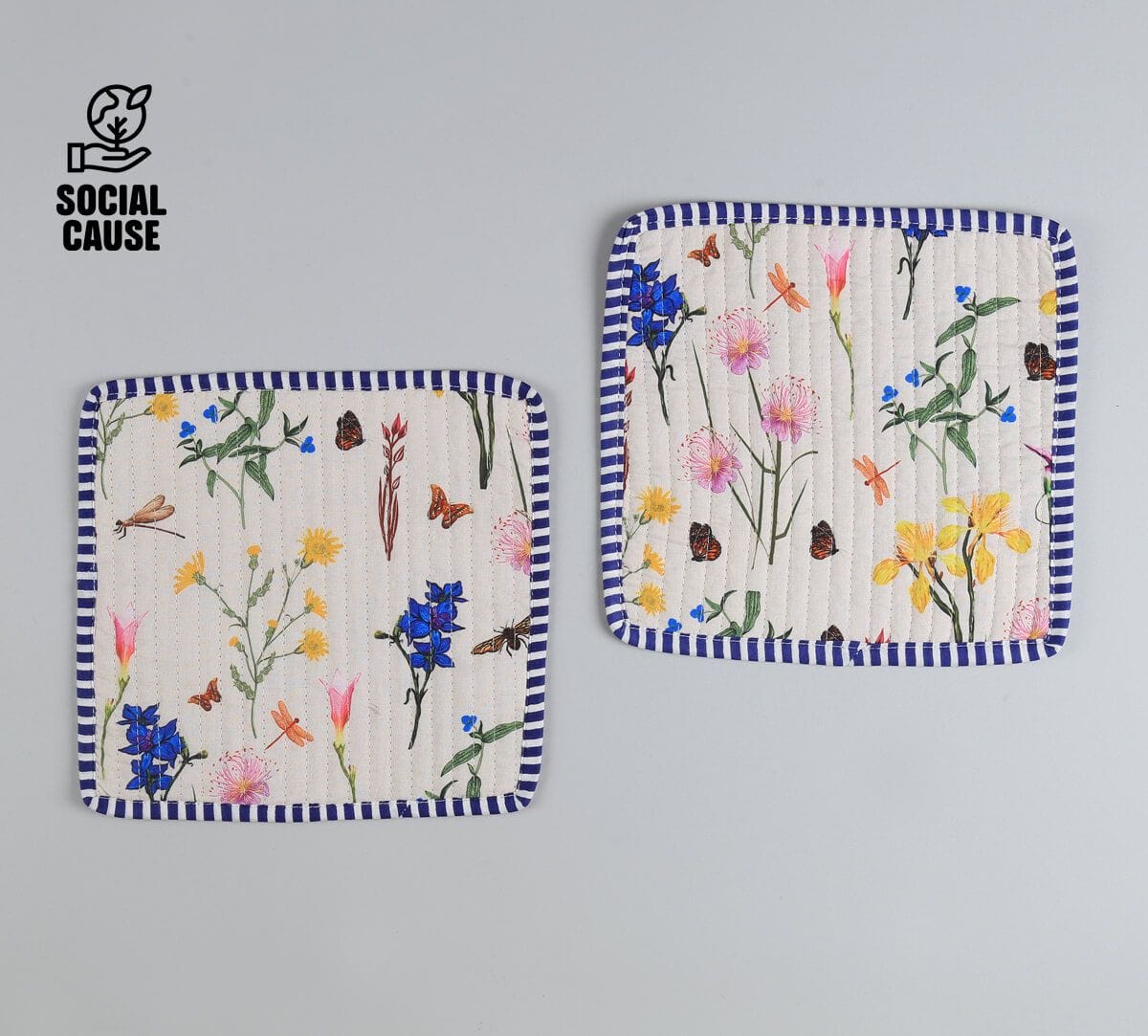 NGCPR Collection - Floral Play Quilted Trivets Set of 2