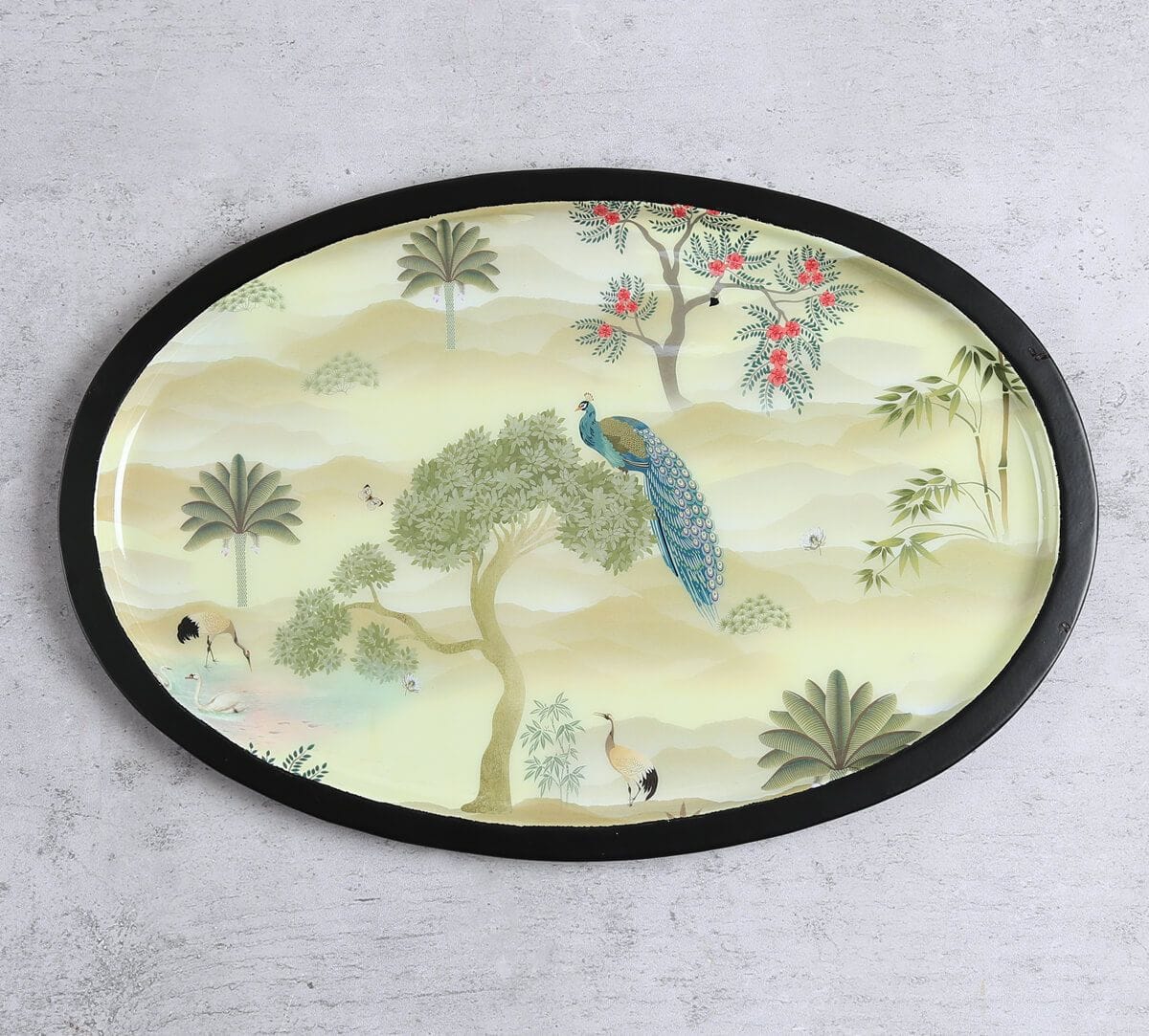 India Circus by Krsnaa Mehta Bird Oasis Oval Tray
