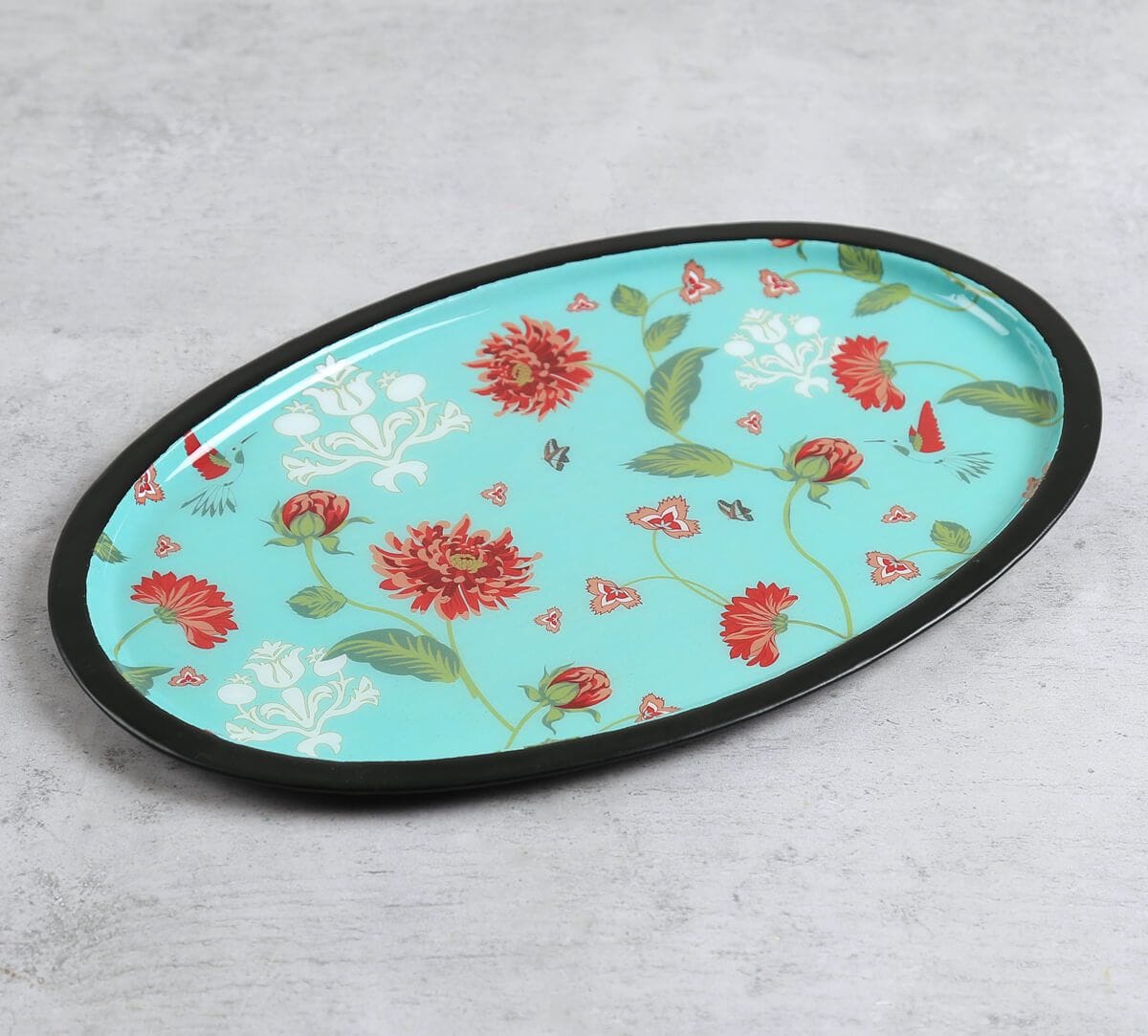 India Circus by Krsnaa Mehta Zinnian Jazz Oval Tray