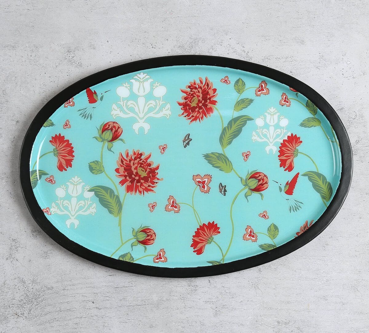 India Circus by Krsnaa Mehta Zinnian Jazz Oval Tray
