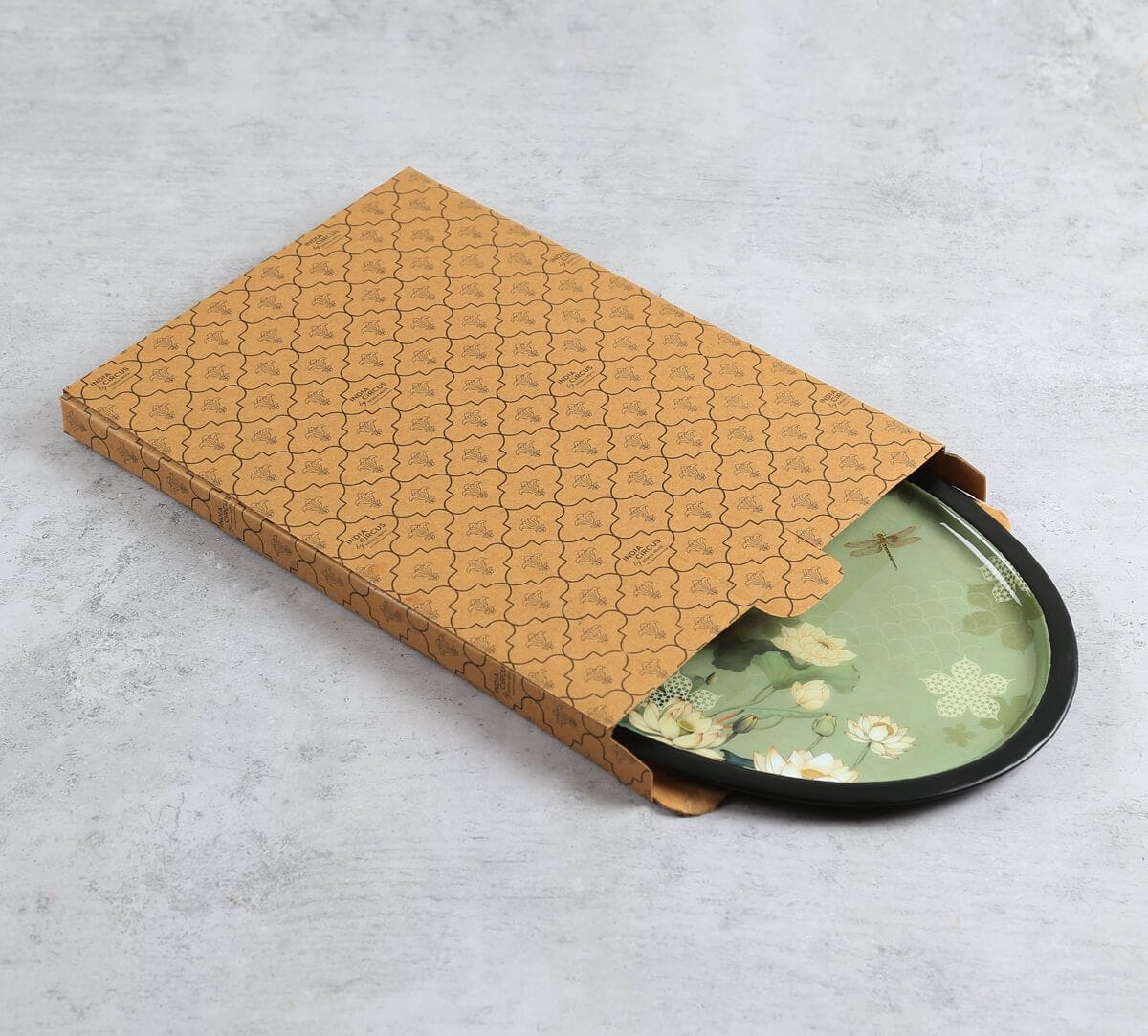 India Circus by Krsnaa Mehta Sage Serenity Oval Tray