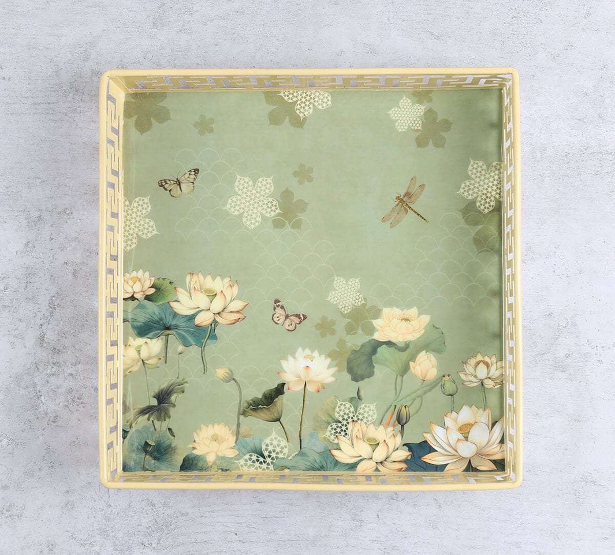 India Circus by Krsnaa Mehta Sage Serenity Iron Square Tray