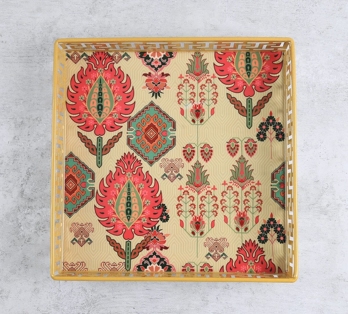 India Circus by Krsnaa Mehta Mystifying Dazzle Iron Square Tray