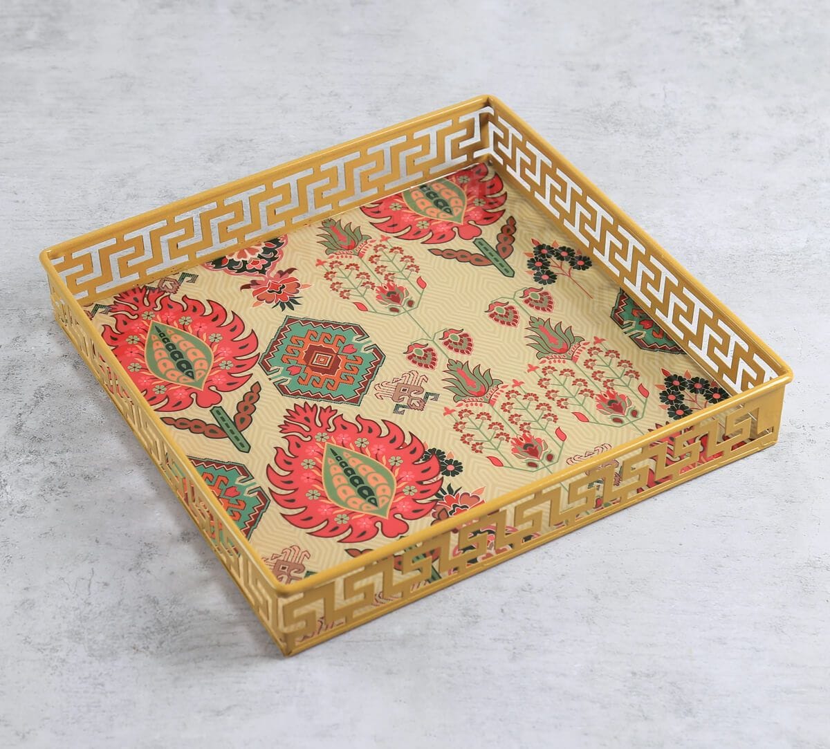 India Circus by Krsnaa Mehta Mystifying Dazzle Iron Square Tray