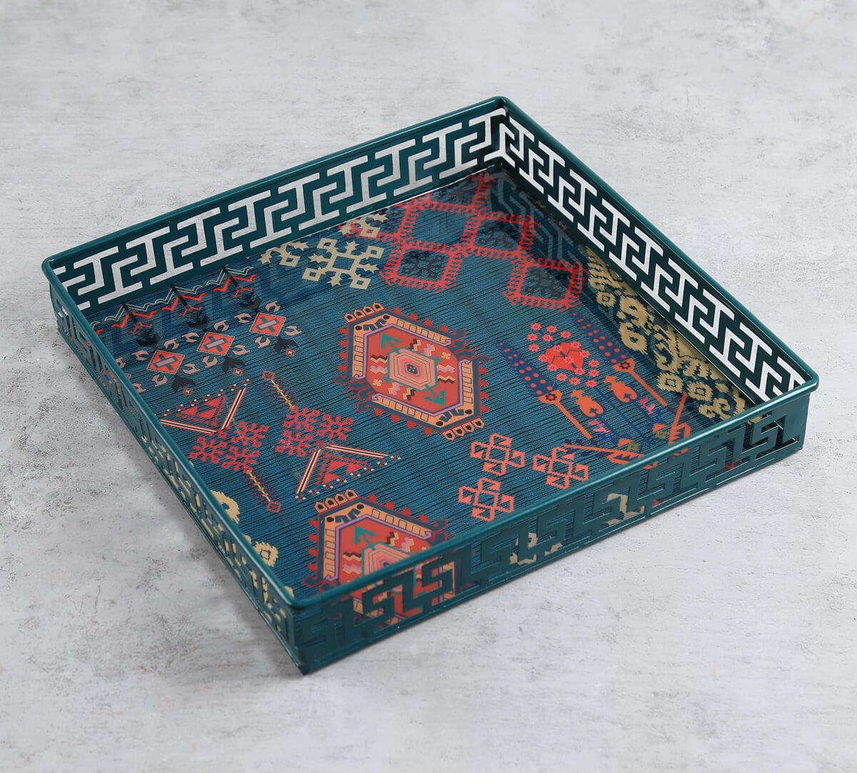 India Circus by Krsnaa Mehta Enchanting Mirage Iron Square Tray