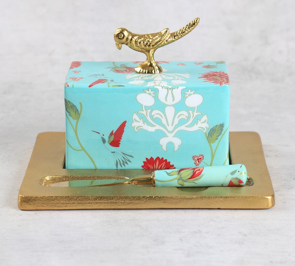 India Circus by Krsnaa Mehta Zinnian Jazz Butter Dish with Butter Knife