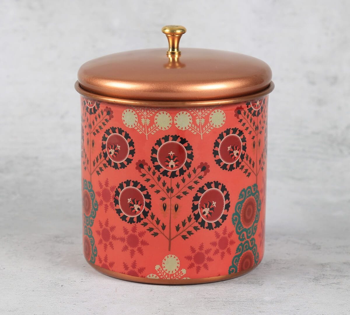 India Circus by Krsnaa Mehta Raceme Rosettes Steel Cookie Jar