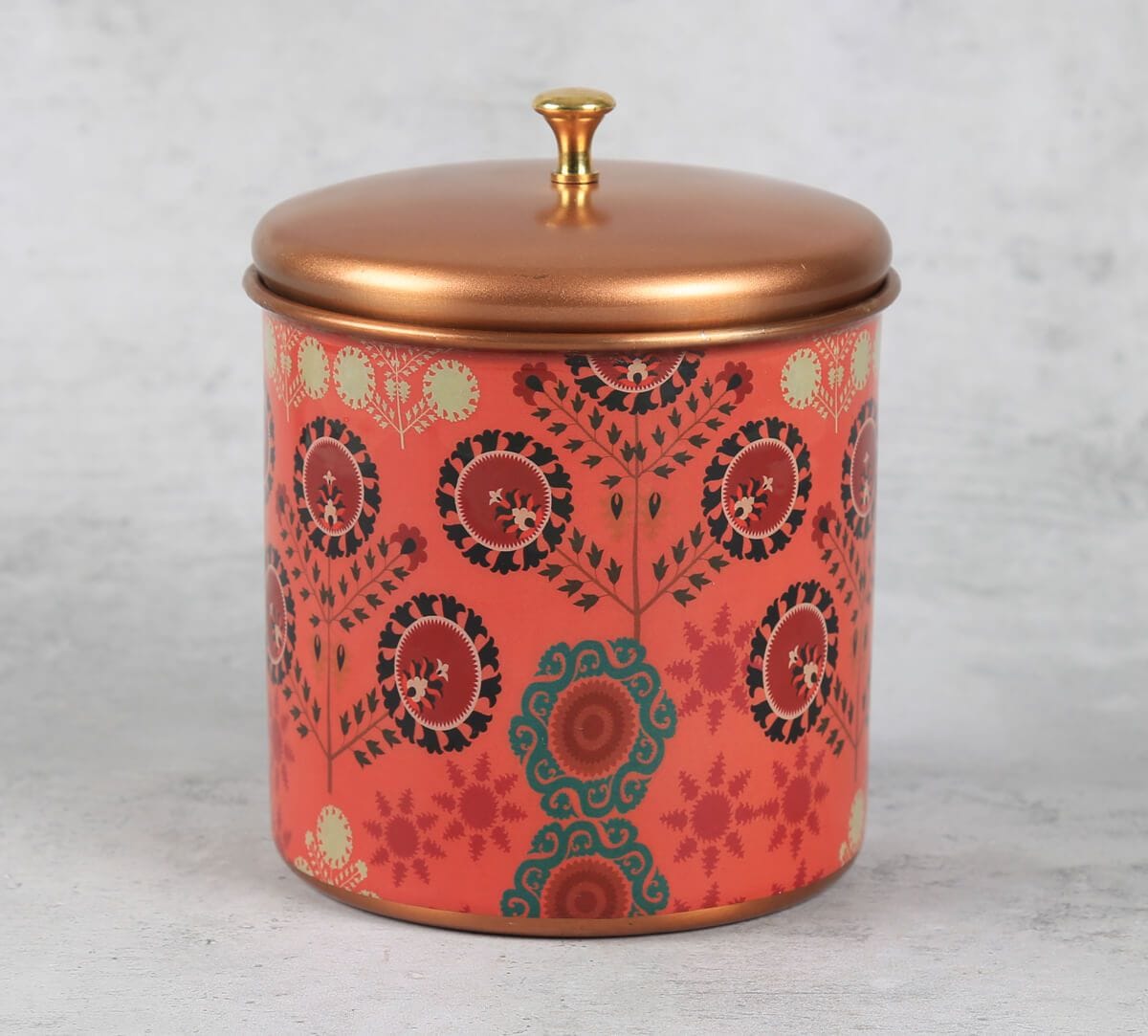 India Circus by Krsnaa Mehta Raceme Rosettes Steel Cookie Jar