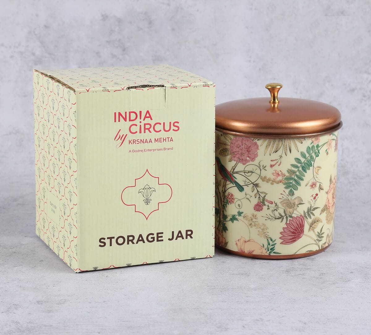 India Circus by Krsnaa Mehta Rustic Realm Steel Cookie Jar