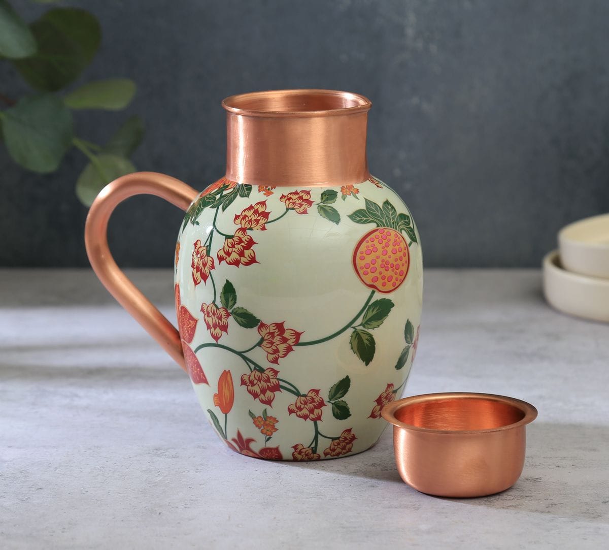 India Circus by Krsnaa Mehta Blushed Orchard Copper Jug Set