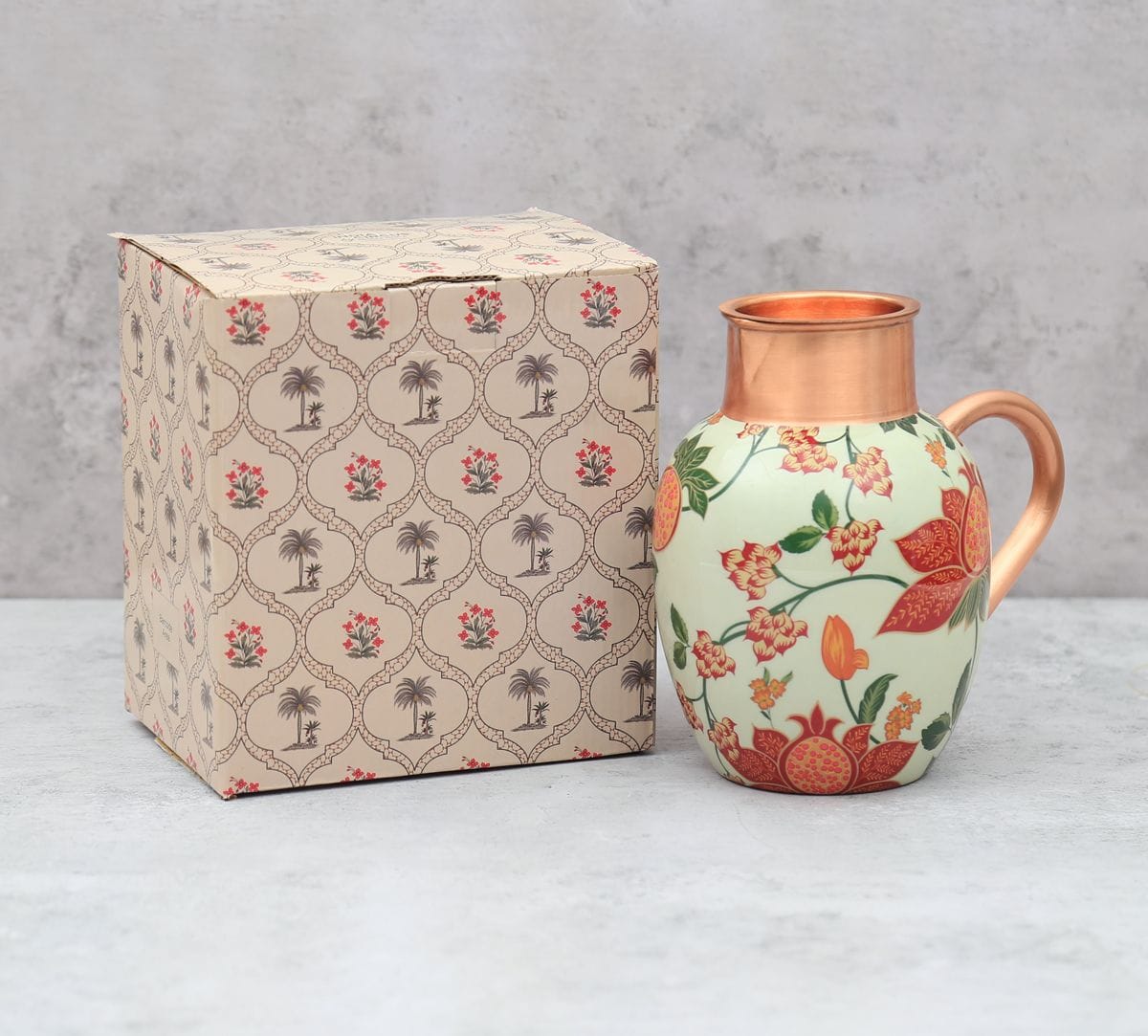 India Circus by Krsnaa Mehta Blushed Orchard Copper Jug Set