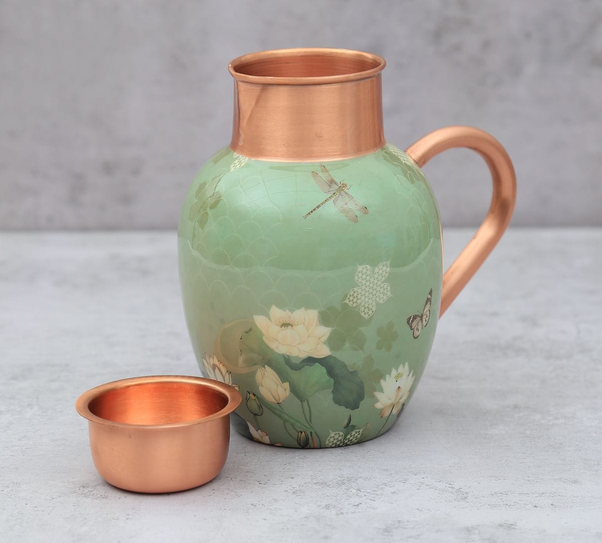 India Circus by Krsnaa Mehta Sage Serenity Copper Jug Set