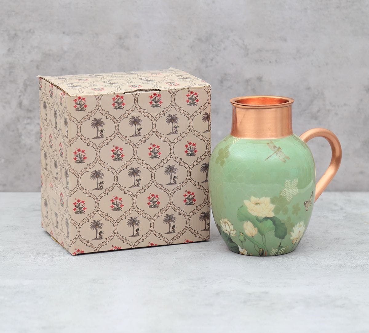 India Circus by Krsnaa Mehta Sage Serenity Copper Jug Set