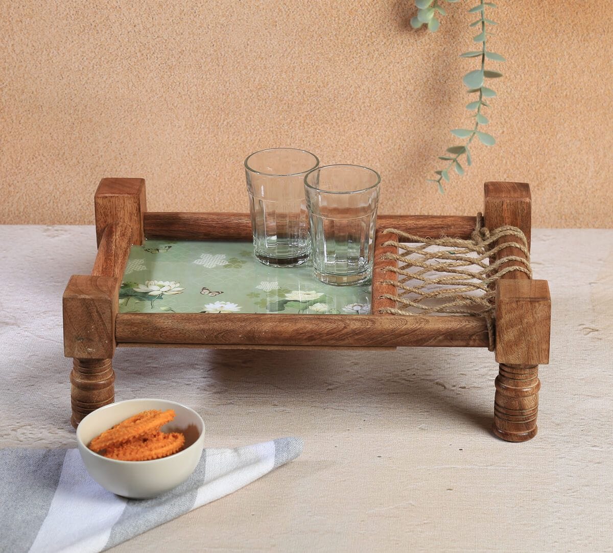 India Circus by Krsnaa Mehta Sage Serenity Wooden Platter