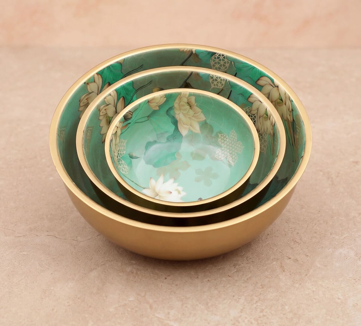 India Circus by Krsnaa Mehta Sage Serenity Steel Bowl Set of 3