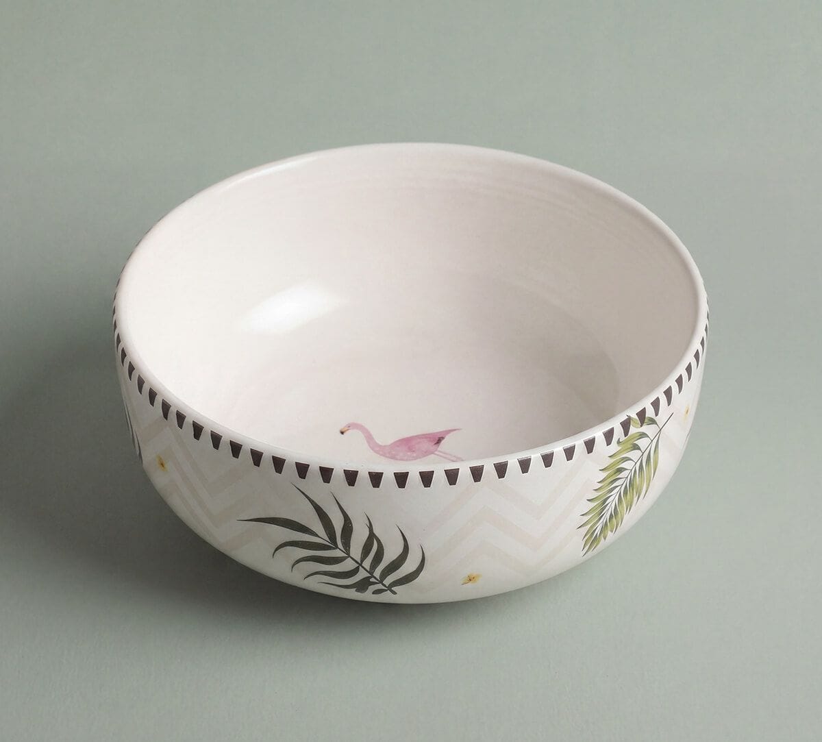 India Circus by Krsnaa Mehta Foraging Flamingo Serving Bowl