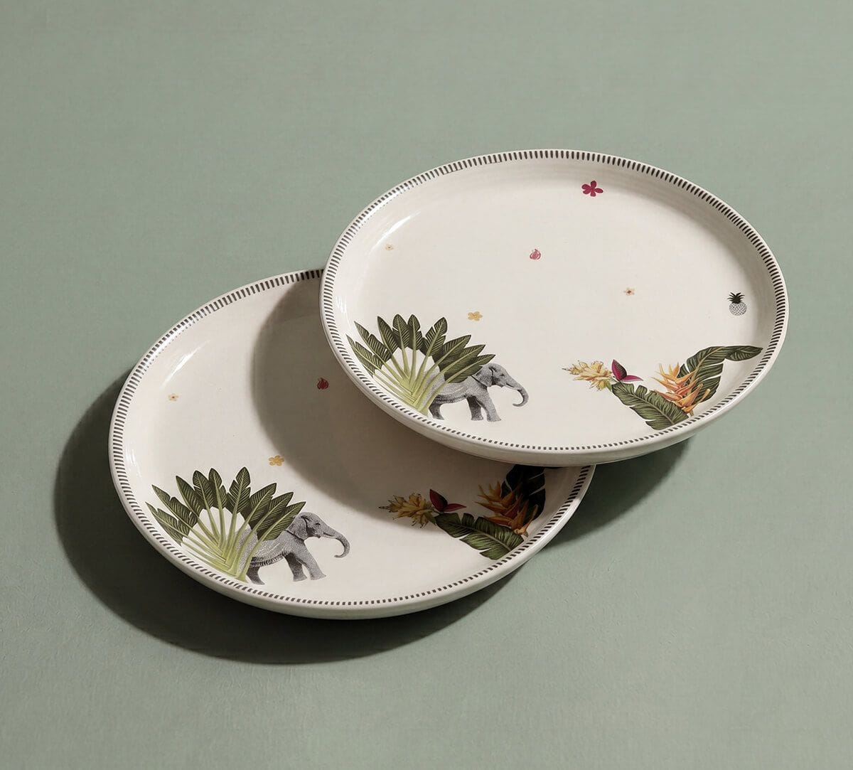 India Circus by Krsnaa Mehta Travellers Garden Quarter Plate Set of 2