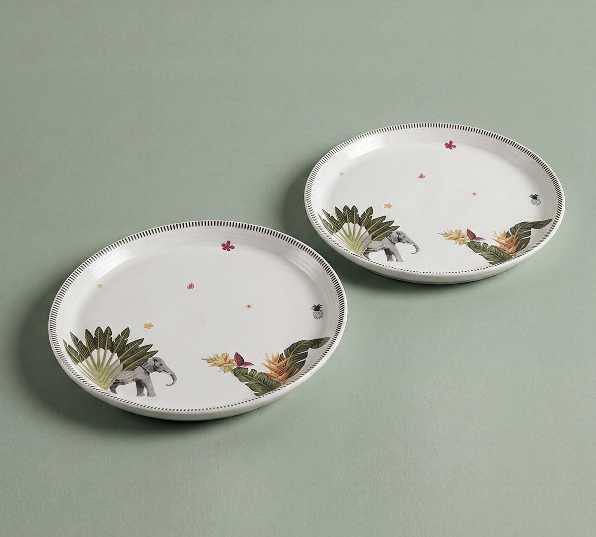 India Circus by Krsnaa Mehta Travellers Garden Quarter Plate Set of 2