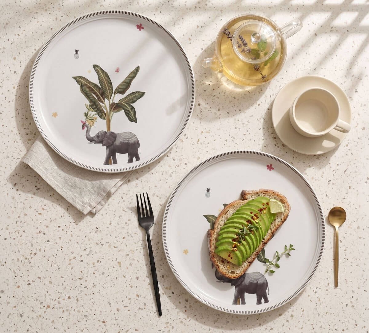 India Circus by Krsnaa Mehta Travellers Garden Dinner Plate Set of 2