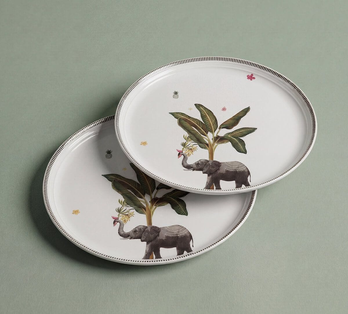 India Circus by Krsnaa Mehta Travellers Garden Dinner Plate Set of 2